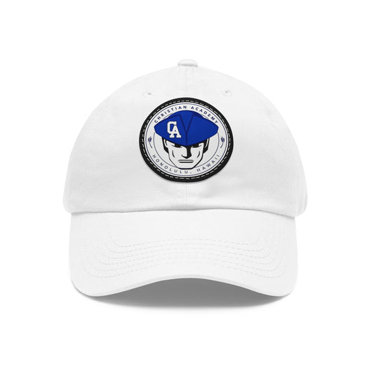 Dad Hat with Leather Patch (Round)