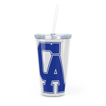 Plastic Tumbler with Straw