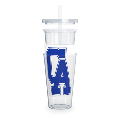 Plastic Tumbler with Straw